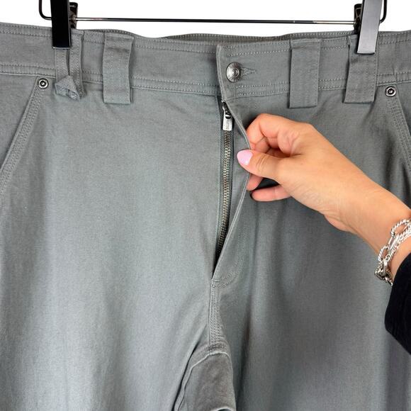 Duluth Trading 35x34 Gray Canvas Relaxed Fit D-Flex Fire Hose Carpenter Pants - Picture 9 of 14